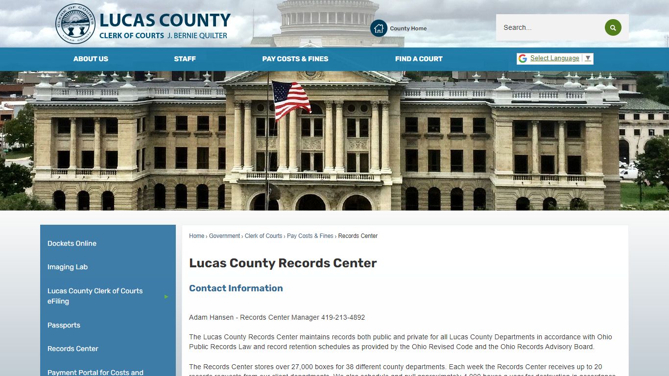 Lucas County Records Center | Lucas County, OH - Official Website